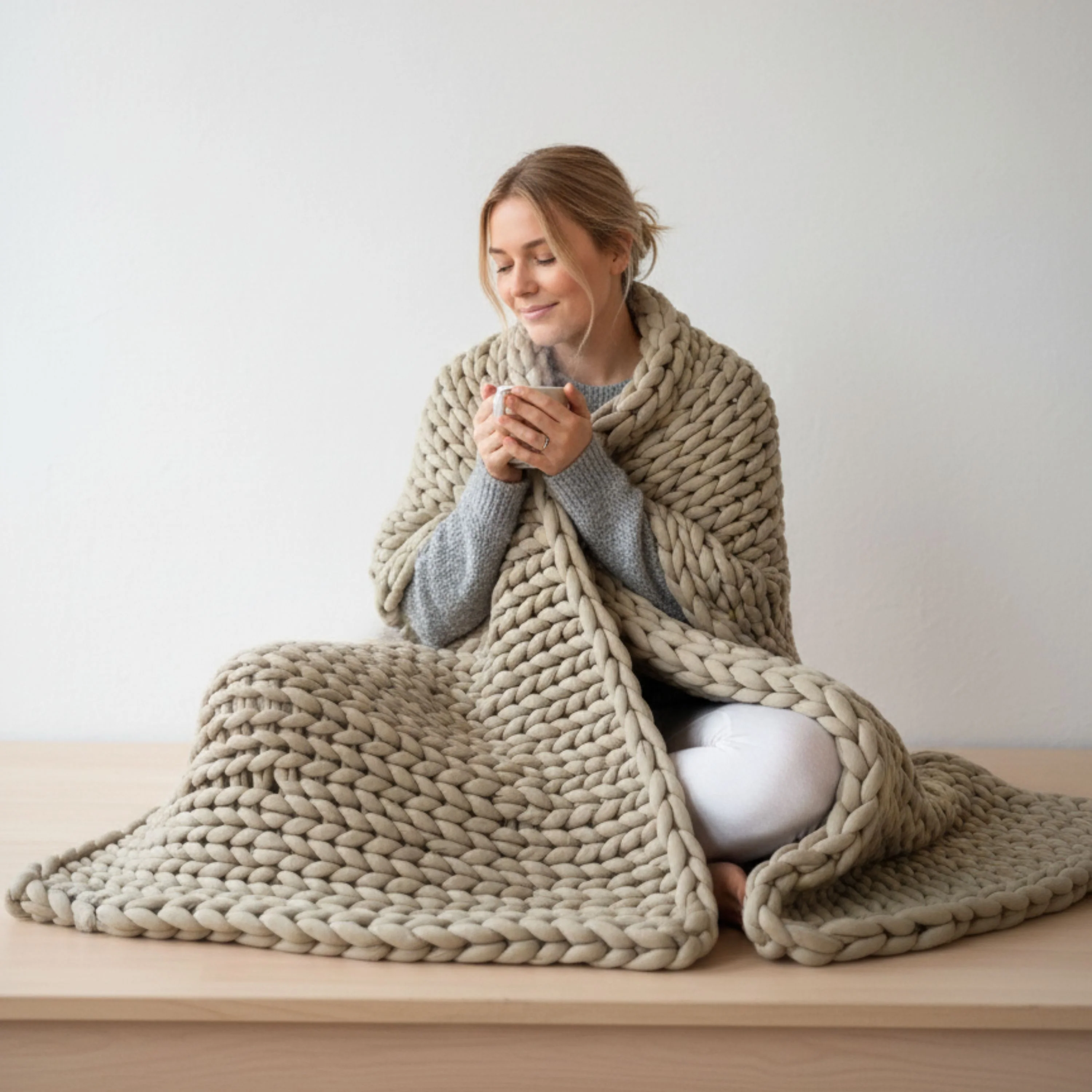 Hand-knitted weighted blanket™ - Image 3