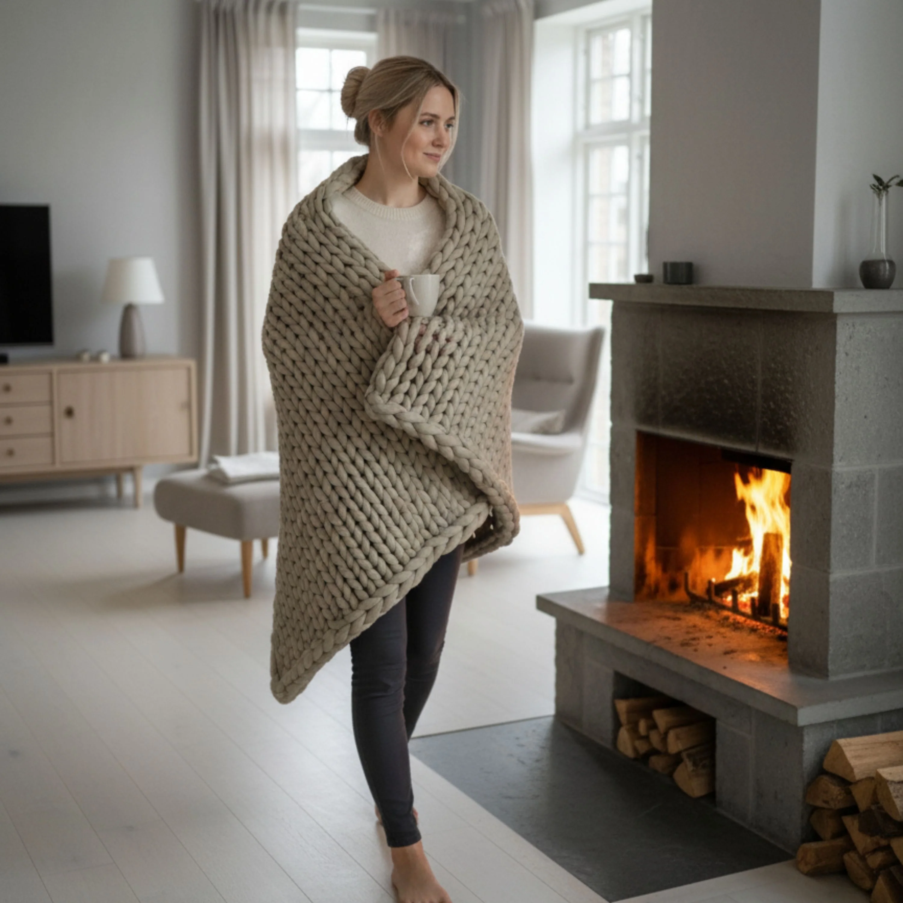 Hand-knitted weighted blanket™ - Image 6