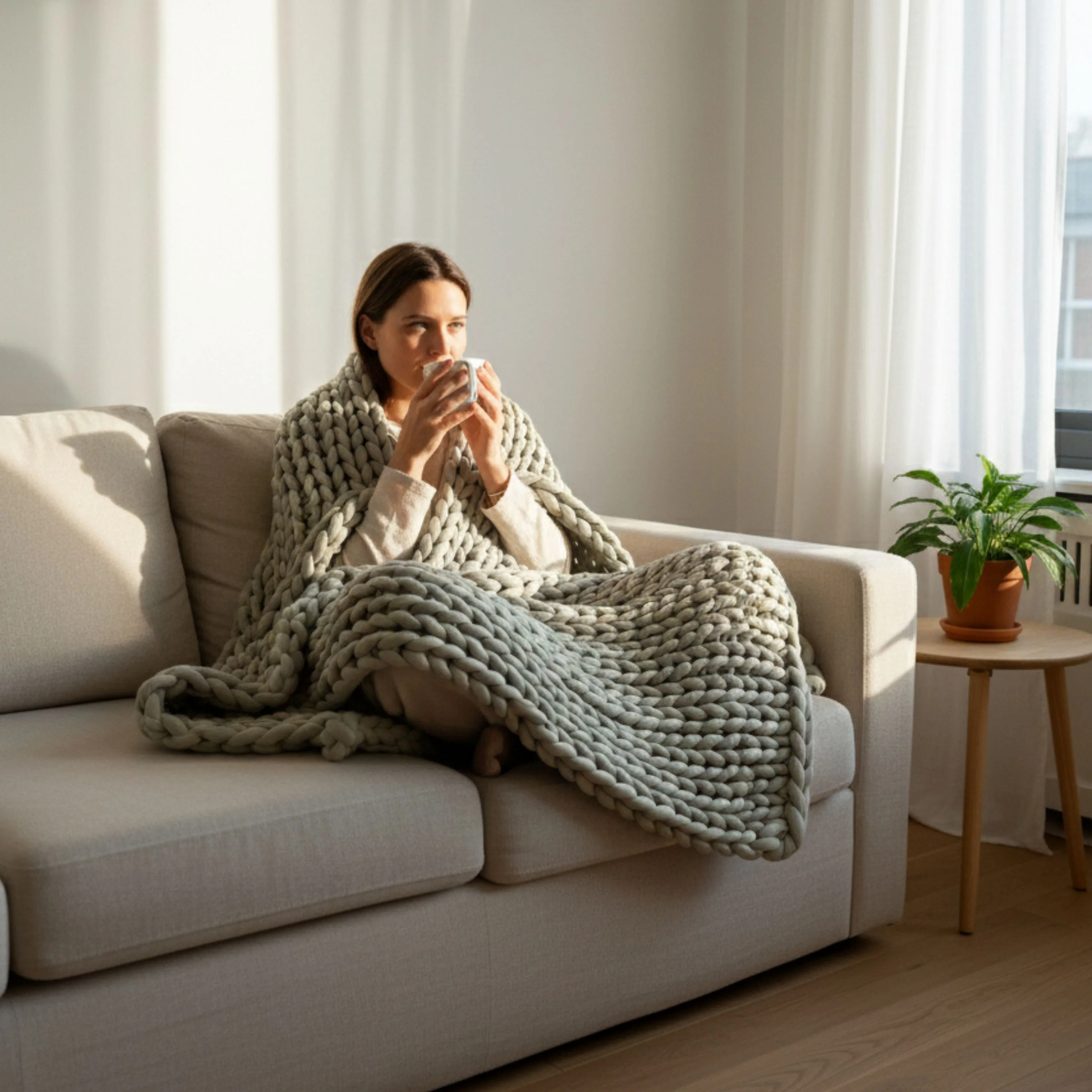 Hand-knitted weighted blanket™ - Image 9